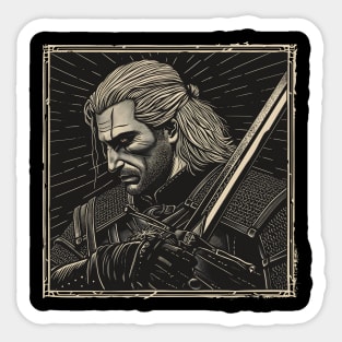 Geralt - The White Wolf Tarot Card Sticker